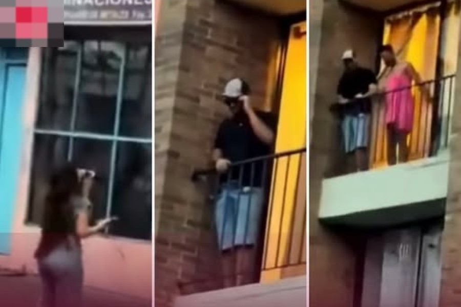 Le llevó serenata a su exnovio para que volvieran y se encontró con algo impensado