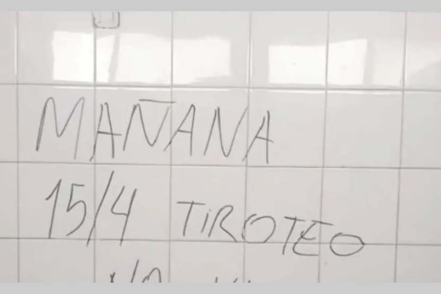 “Mañana tiroteo”: el inquietante mensaje en el baño de un colegio