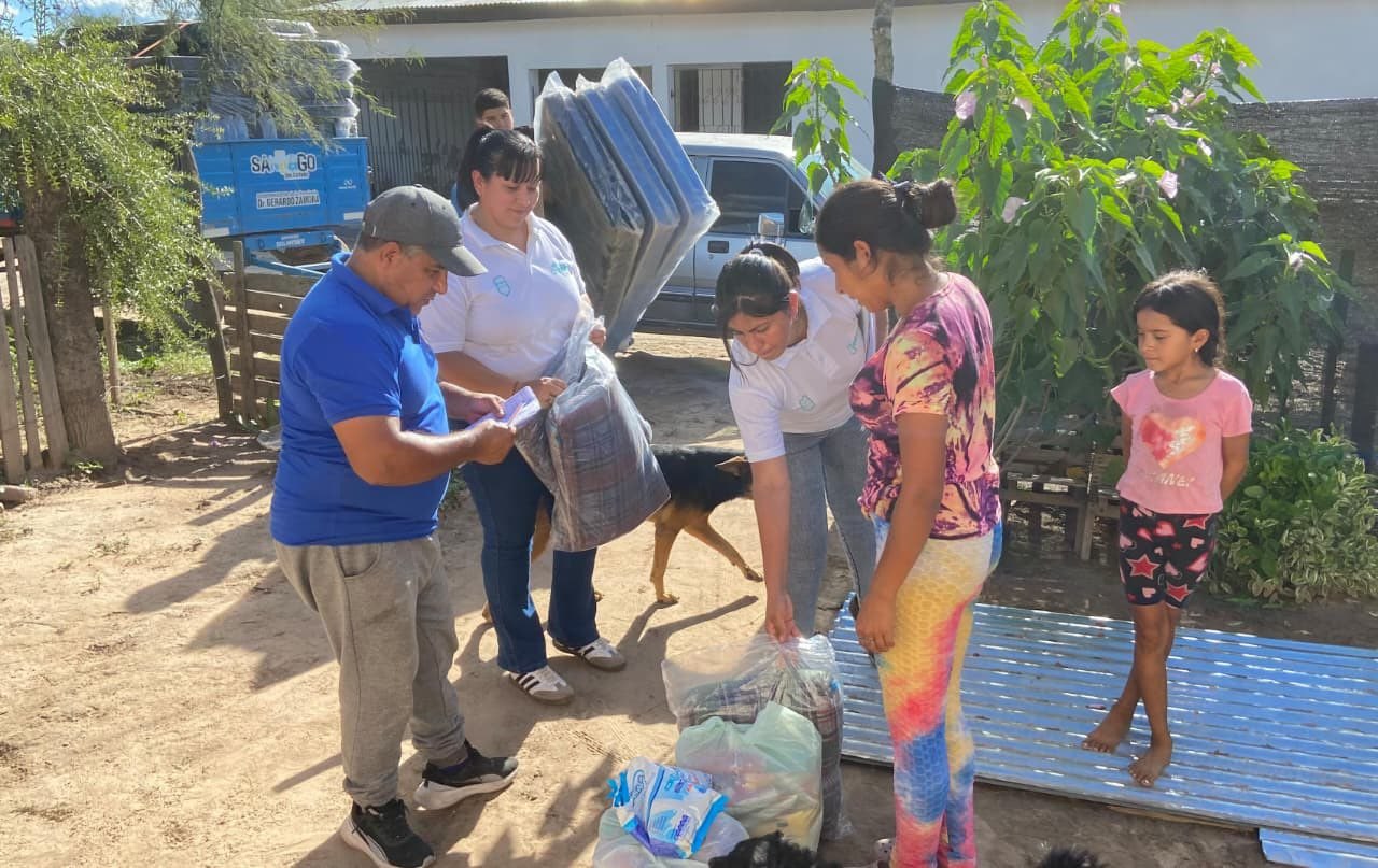 Asistieron a familias afectadas por el temporal en distintas localidades