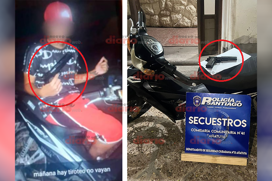 Primicia: Madre del alumno santiagueño que posó con un arma la entregó a policías