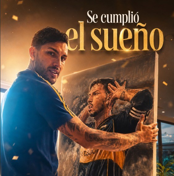 El sueño de Santi: le entregó un cuadro icónico a Leandro Paredes tras compartir su historia en la LV11